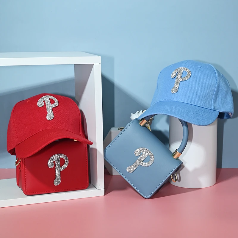 

deep pink ny hat and purse 2021 whole sale hat and purse set luxury purse and hat set, 10 colors