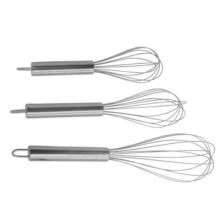 

Hot-selling Multifunctional Stainless Steel Kitchen Manual Egg Beater Cake Baking Tools Hand-held Whisk Mixer, Silver
