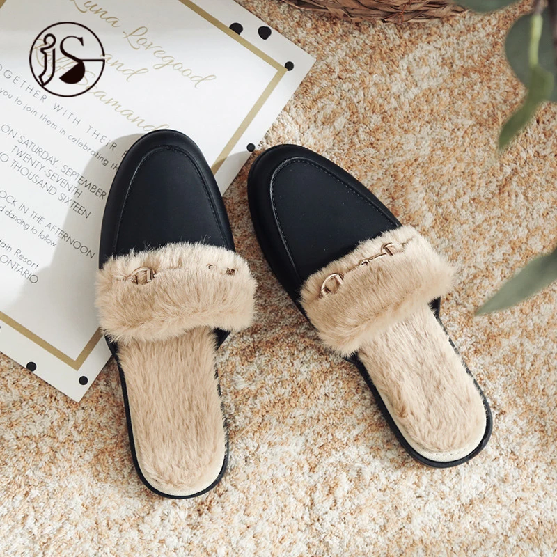 

2021 fashion thermal slides furry soft women slippers colorful dazzling slippers for women, Picture