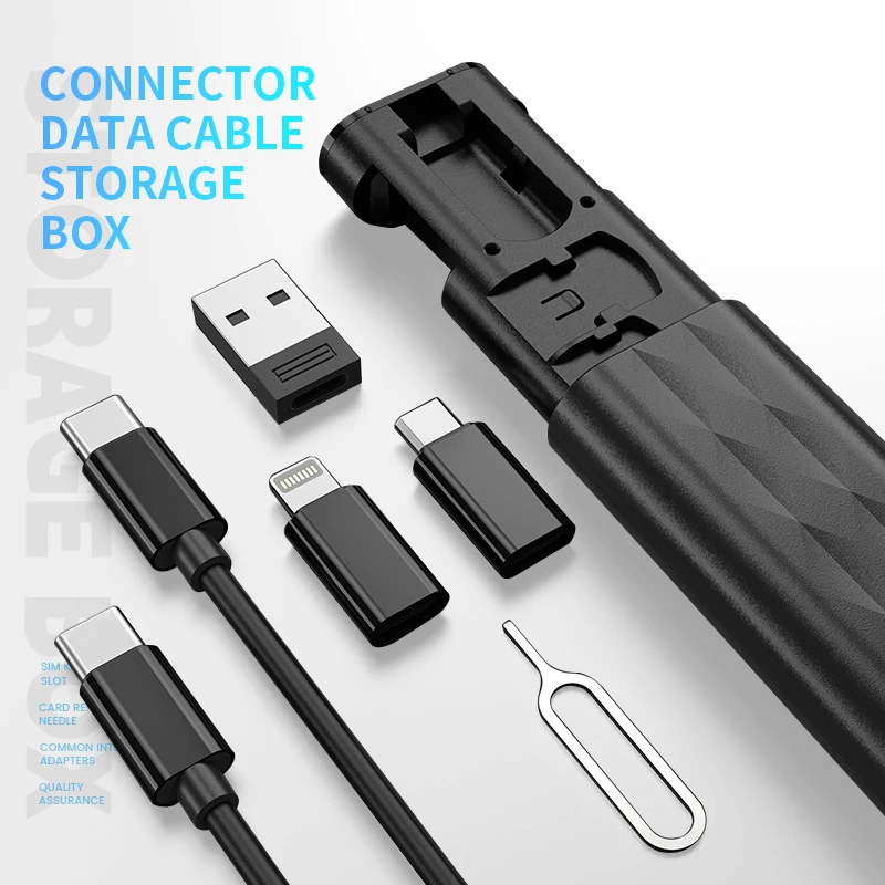 

Factory Direct Selling Mobile Accessories 6 In 1 Charging Cable Mobile Phone Accessories Storage Box