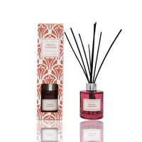 

100ml home fragrance reed diffuser with black rattan & glass bottle french tuberose