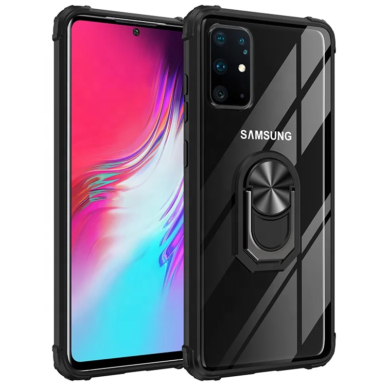 

For Samsung S20 Clear Case, 2020 New Trending Clear PC Finger Ring Stand Magnetic Car Mount Mobile Case for Samsung S20 Pro Case, Multi colors