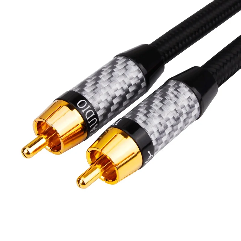 

RCA to RCA Male to Male Digital Coaxial Cable Stereo Audio Cable OD7.0 Braided 1M 2M 3m 5m RCA Video Cable for TV Amplifier