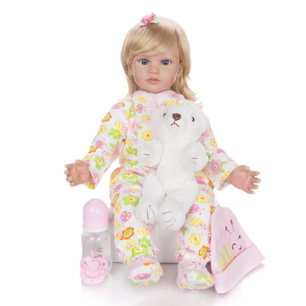 

24 inch Realistic Reborn Baby Doll Toy Cloth Body Fashion Princess Reborn Boneca Menina Dress Up Doll for Wholesale Gift