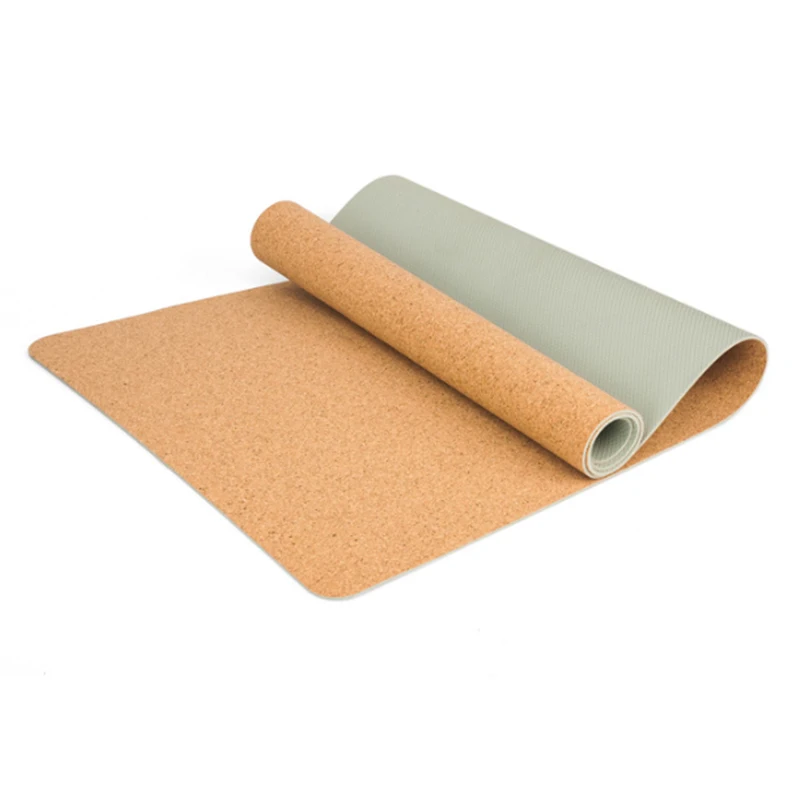

new style 2020 Eco Friendly Non-Slip Natural Rubber Custom Cork Yoga Mat