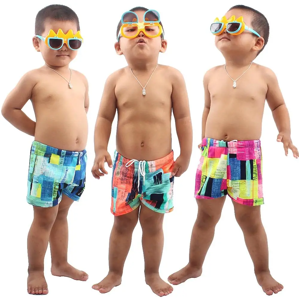 

Kids 2-12T Cute Boys Swimwear Waist Tied Children Swimsuit Beachwear Teenage Swimming Trunk Toddler Bathing Suits