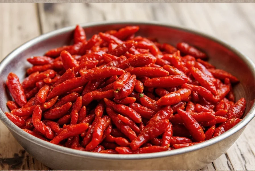 Close-up of Kashmiri red chilli powder