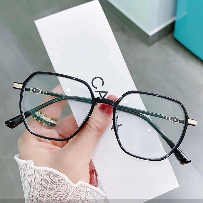 

Eyewear 304 Newest Anti Blue Light Safety Optical Glasses Fashion TR90 Geometric Big Frames Eye Protection Eyeglasses