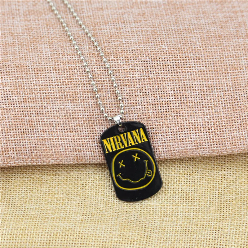 Wholesale Fashion Rock Band Smile Nirvana Band Pendant Necklace Jewelry Buy Nirvana Band Necklace Smile Necklace Bead Chain Necklace Product On Alibaba Com
