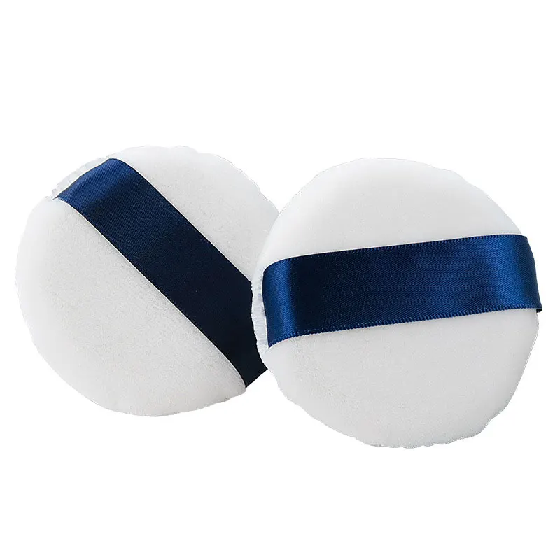 

1-17-12 reusable face cleaner plush puff, White