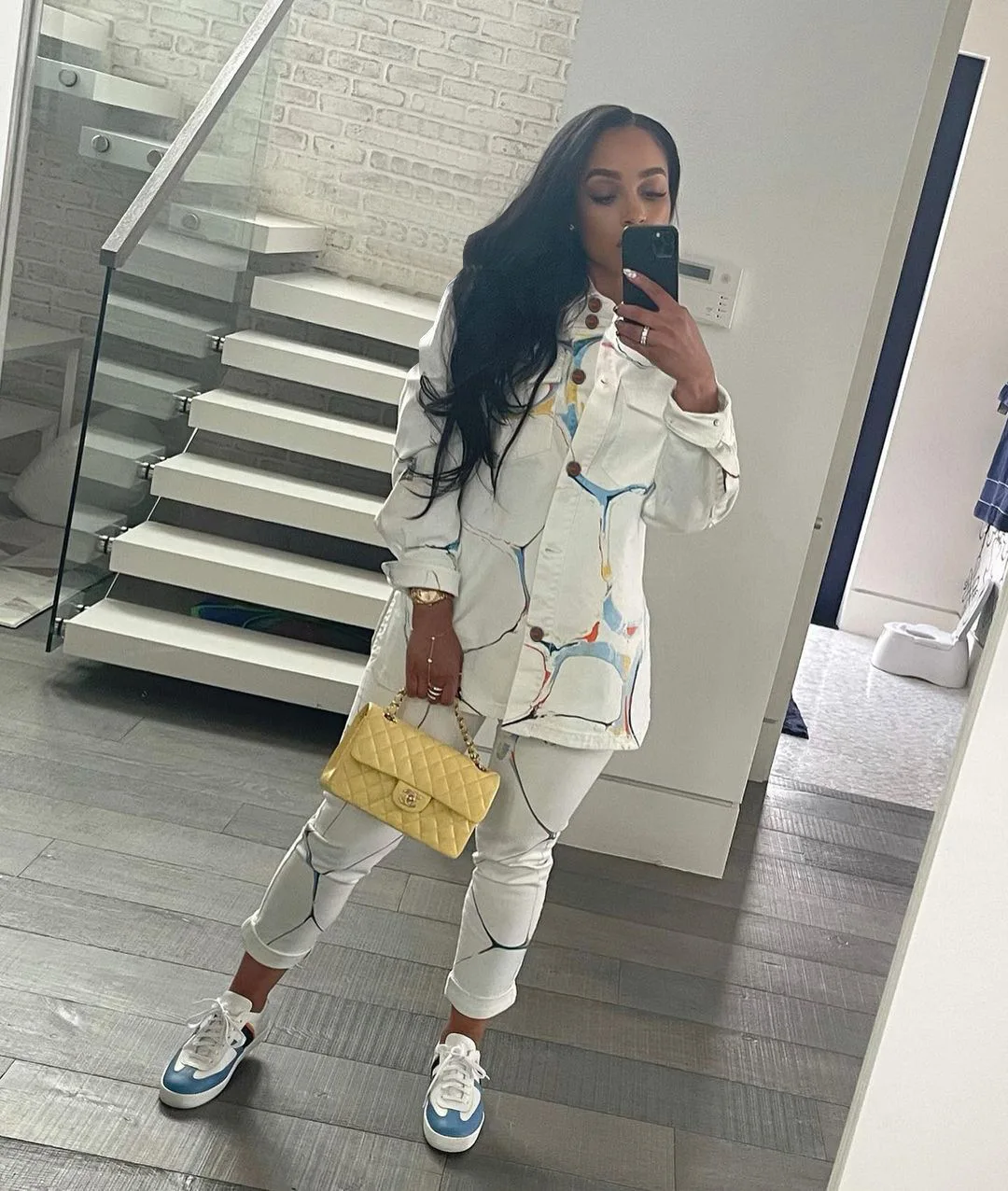 

2022 New Arrivals Women Pants Two Piece Set Trend 2 Color Women Blouse Set Casual Plus Size Women Top Shirts and Pants Sets, Black whiite