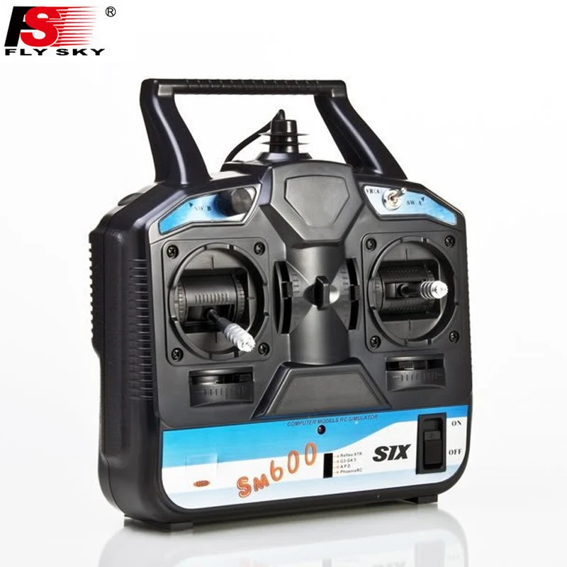 

Flysky FS-SM600 6CH Rc Simulator Support G6 G7 XTR FMS For 3D Helicopter Airplane Gilder Fix-wing