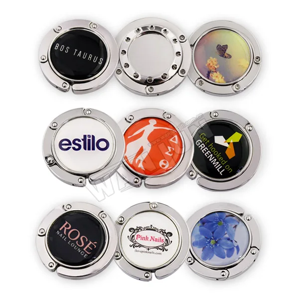 

cheap promotional colorful table purse hanger