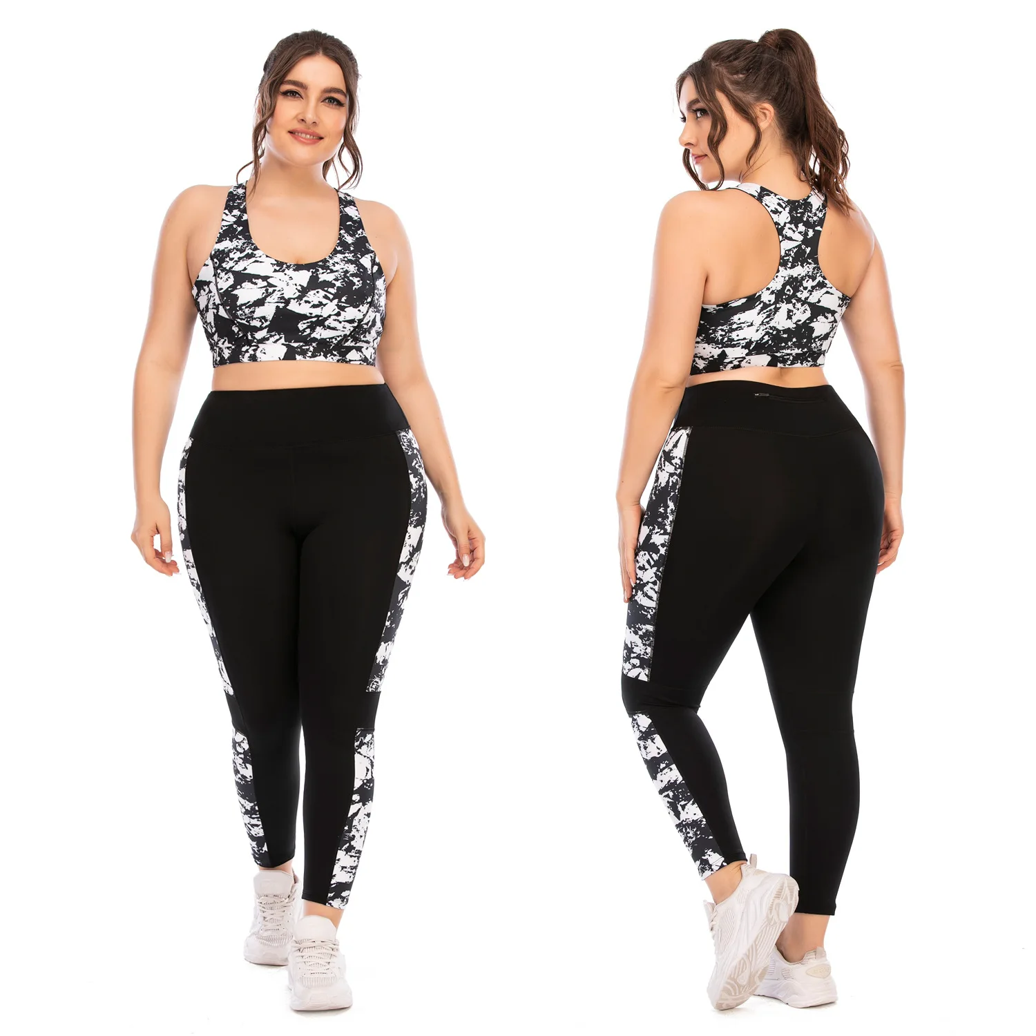 

Plus Size Athletic Apparel Conjuntos Deportivos Mujer Tenue De Sport Gym Outfit Fitness Women Sport Suit Workout Sets Yoga Set