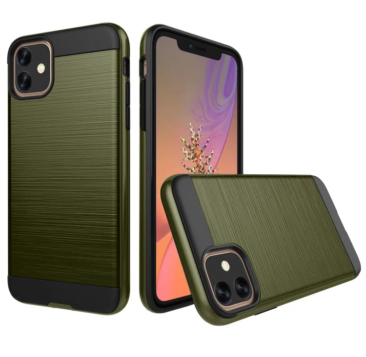 Armor phone case For iPhone 11 Pro Max Army PC TPU Hybrid Cellphone Cover
