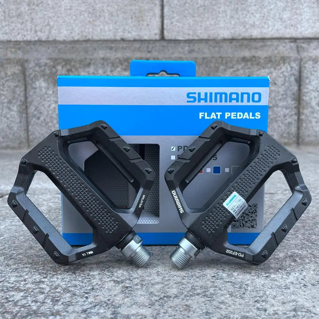 

SHIMANO PD EF202 MTB Flat Pedal Casual Riding Mountain Bike Aluminum Alloy Pedals Black PD-EF202 With Original BOX