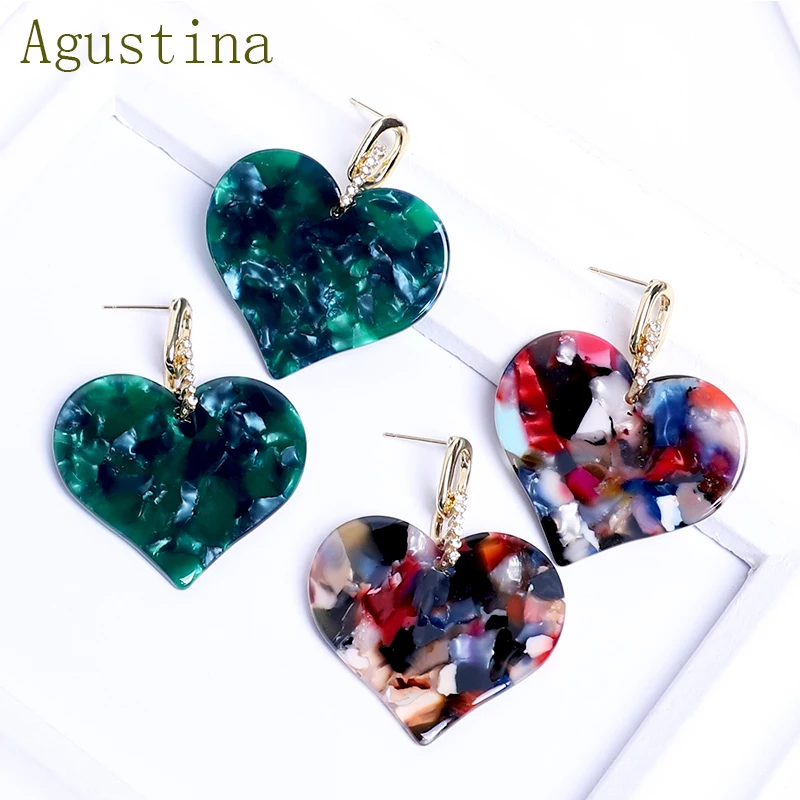 

Agustina 2020 New boho jewelry earrings girls Women minimalist jewelry ladies jeweries and earing Heart shaped fashion earrings, Colorful
