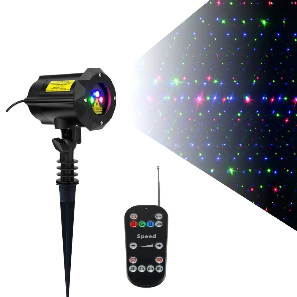 Factory wholesale Waterproof RGB projection christmas lights for tree star light projector x-33p-b