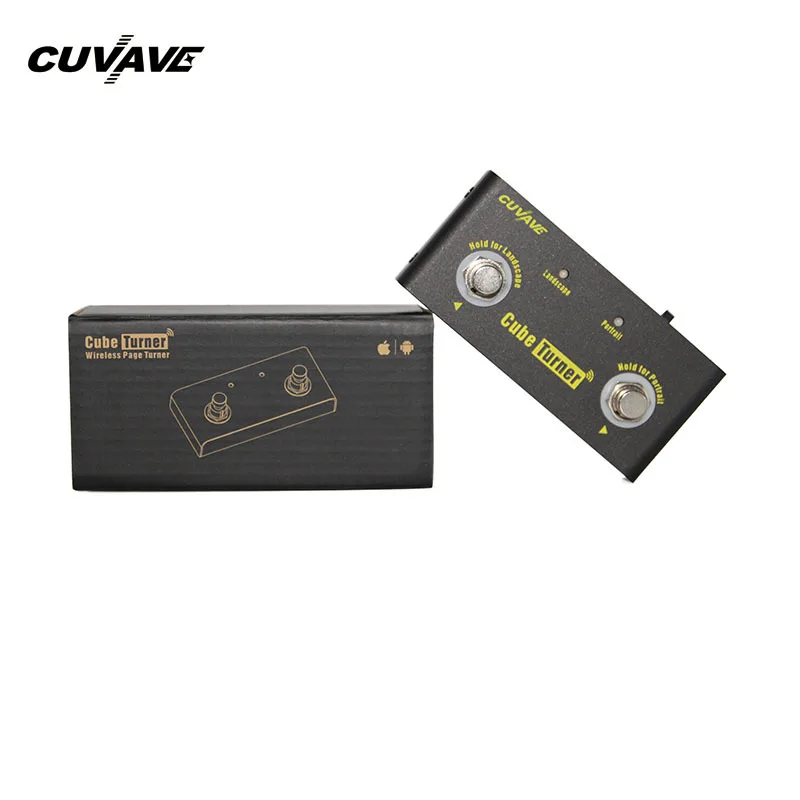 

Cube Turner Wireless Page Turner Pedal Built-in Battery Supports Looper Connection Compatible with iPad IOS Android