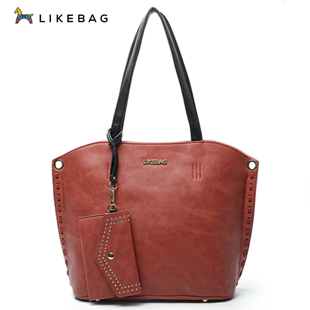 

LIKEBAG new product hot sale fashion casual 2 in 1 tote bag with mushroom nails