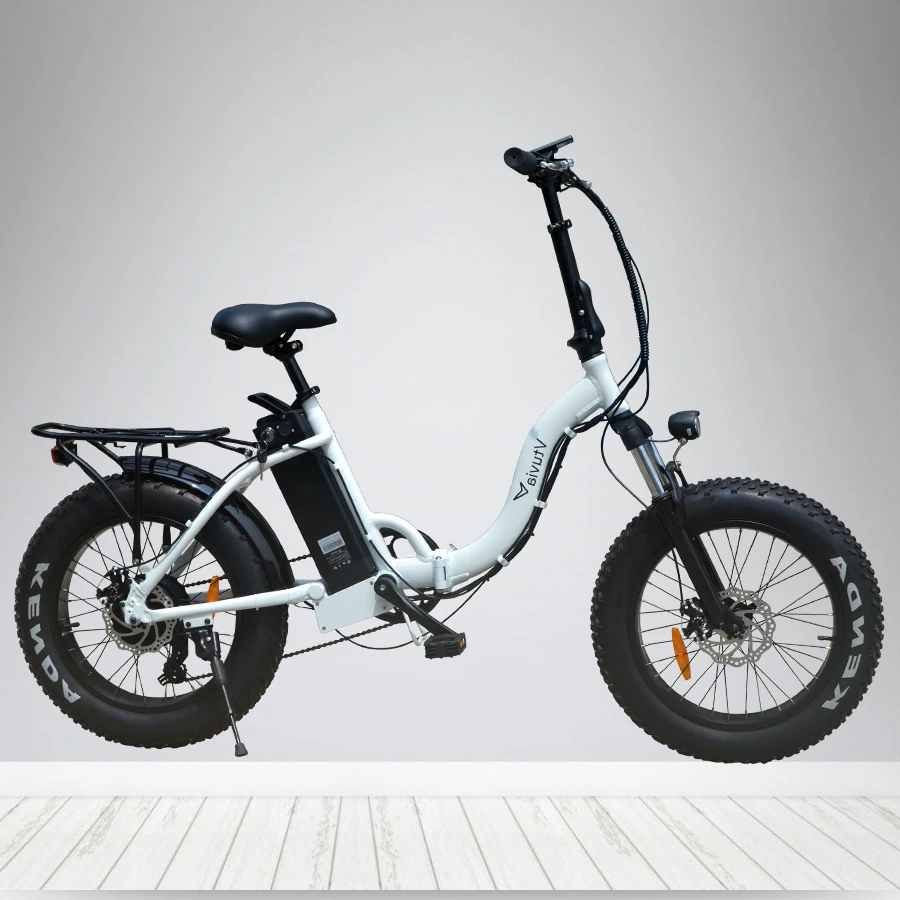 

VTUVIA E-bike 48V 500W brushless motor Electric bicycle 7 Speed 20 inch step through Fat tire Mountain Snow Electric bike