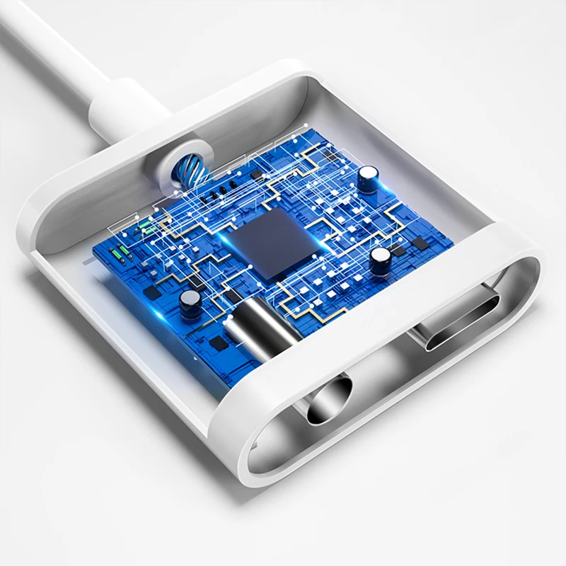 

DEVIA Smart 2 in 1 Adapter to 3.5 mm Headphone with calling function, White