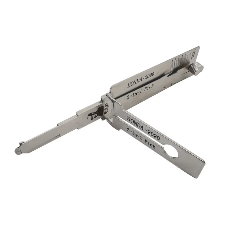 

Auto Locksmith tool Lishi HONDA2020 2 in 1 Lock Pick Set and Decoder, Silver