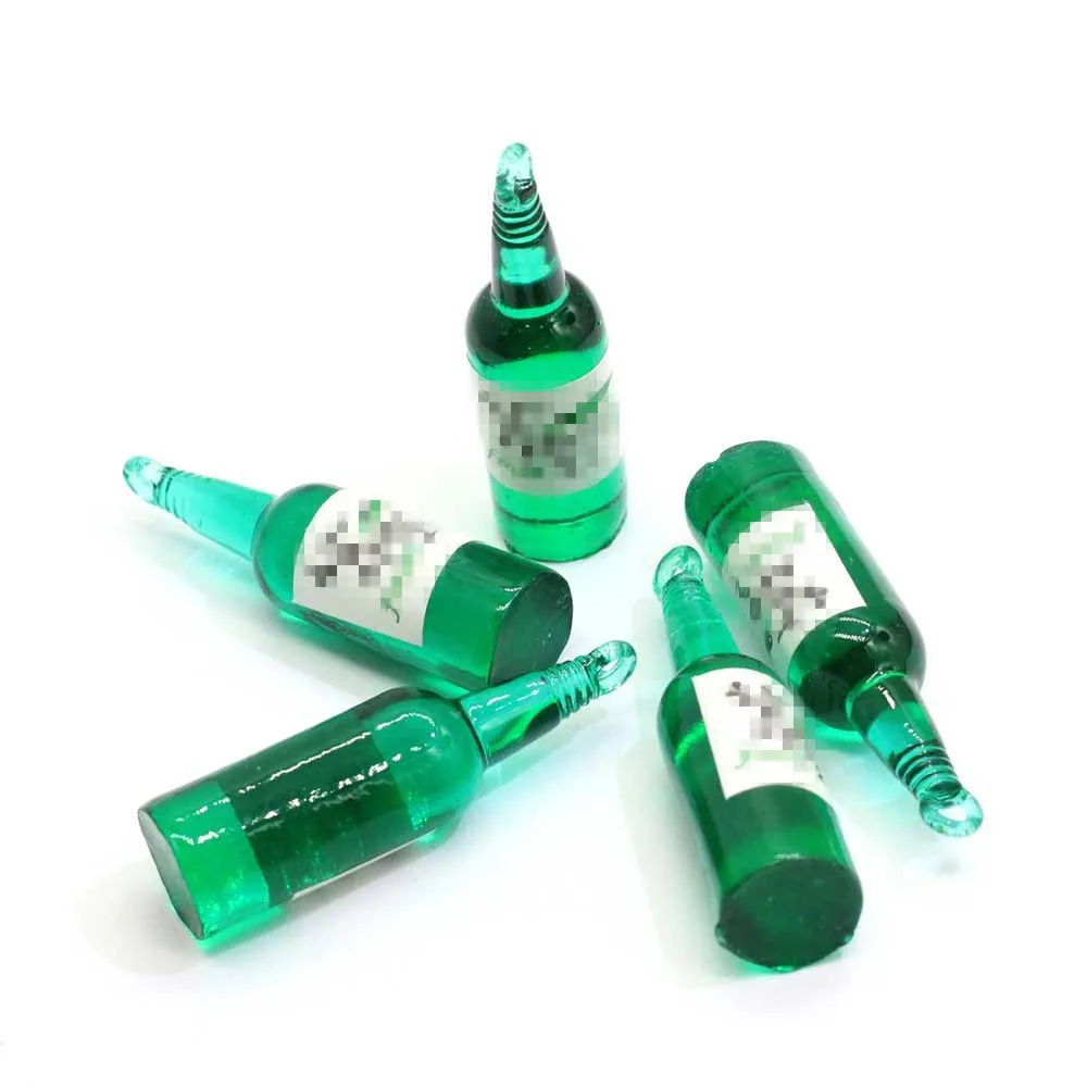 

Cheap Wholesale Korea soju Bottle Shaped 3D Cabochon For DIY Toy Decor Beads Kitchen Ornaments Charms Spacer, Multi