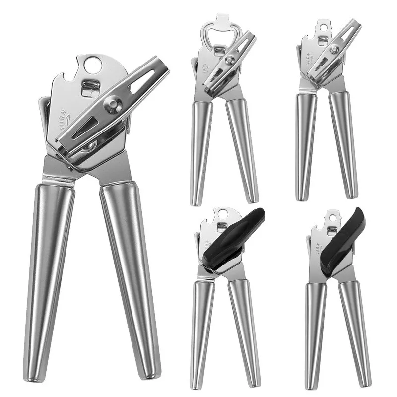 

Amazon hot selling manual kitchen utensils stainless steel Can opener with steel color