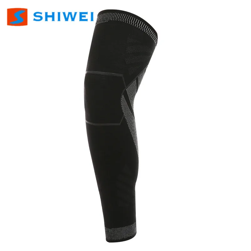 

Compression Sports long Leg Sleeve Knee Support Brace Pads