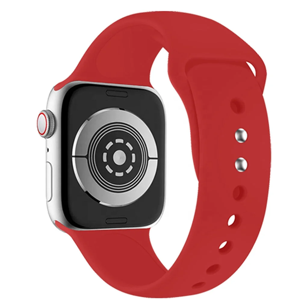 

ShanHai Soft Silicone Strap Replacement Bands For Apple iWatch Watch 38/40mm 42/44mm Sport Series 5/4/3, Multi-color optional or customized