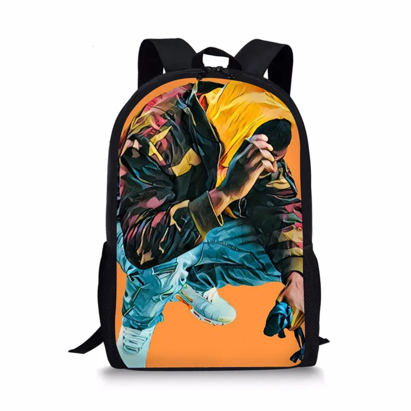 

African Black Boy Designs Wholesale Teenage School Bags Lightweight Daypack Backpack Student Laptop Bookbags Back To School