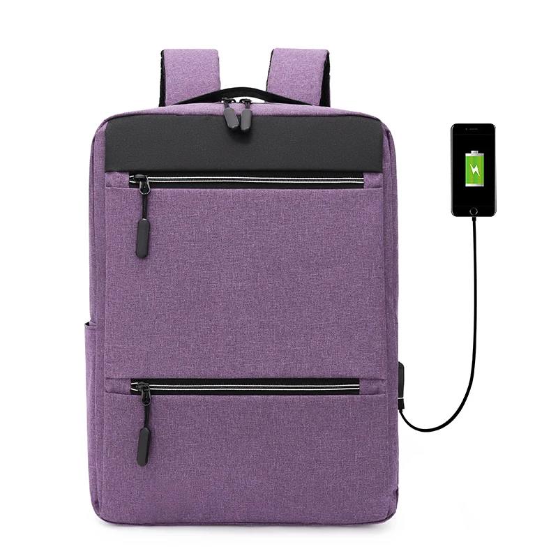 

New 2020 custom logo Oxford smart anti-theft office school laptop usb backpack bag woman, Blue/red/purple/gray/black