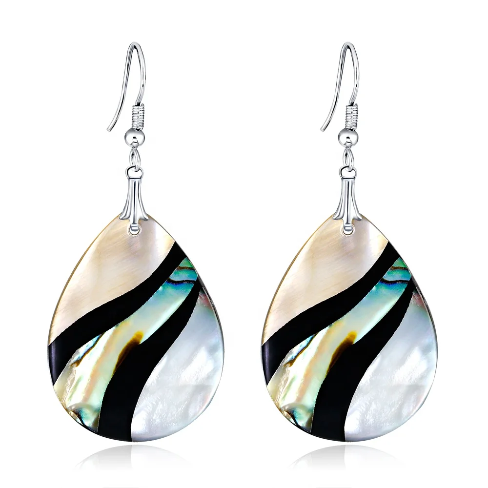 

Fashion and Beautiful Abalone Shell Pendant Earrings for Women, Picture shows