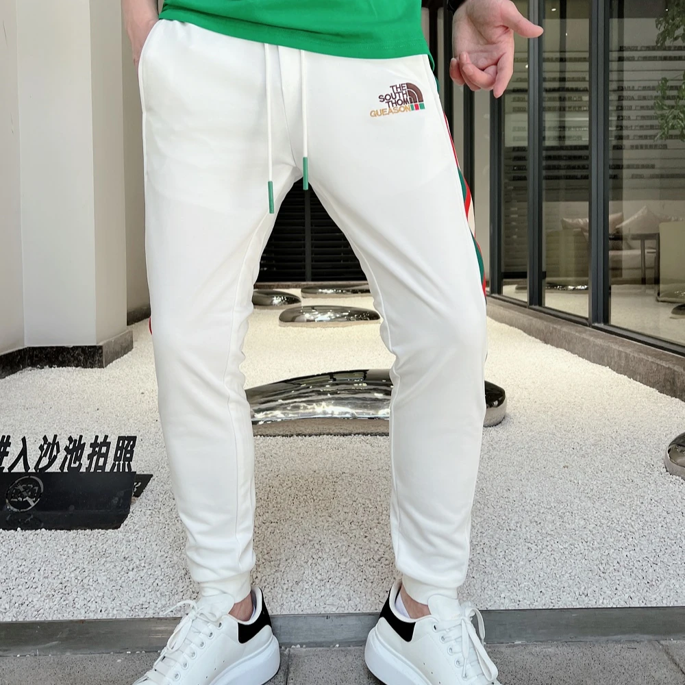 

Spring Summer New Fashion Brand Men's Slim Fit Drawstring Sports Casual Pants & Trousers