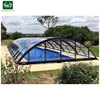 Private Pool Polycarbonate Flat Roof Shelter swimming Pool Enclosures
