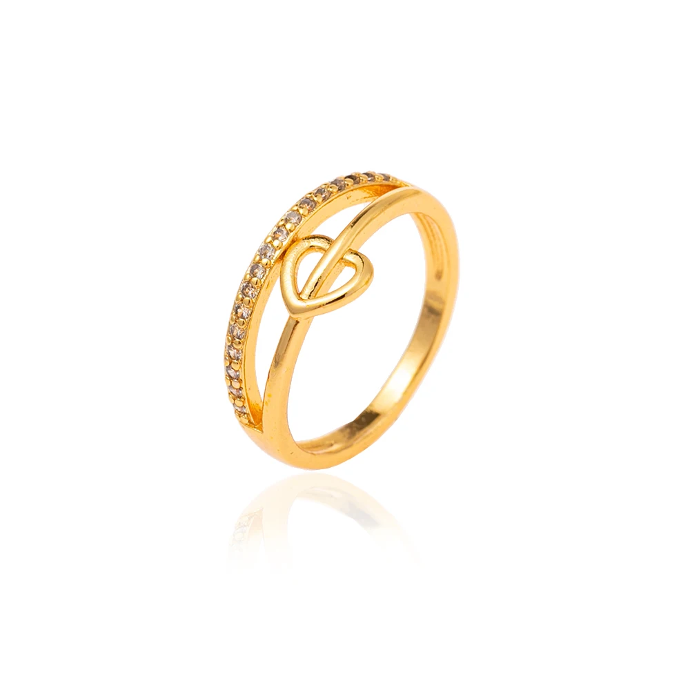 

Factory Wholesale Jewelry Champagne Gold Plated Women Rings