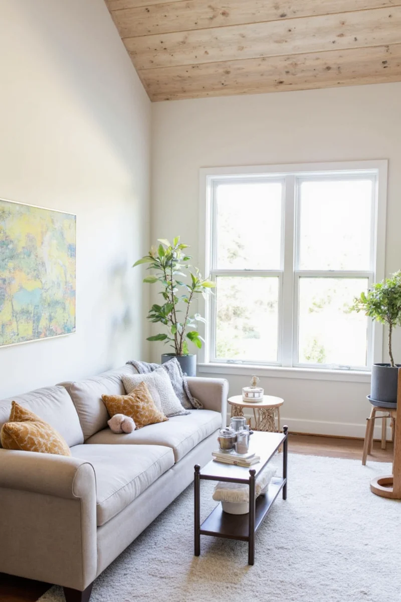 Large washable rug in living room