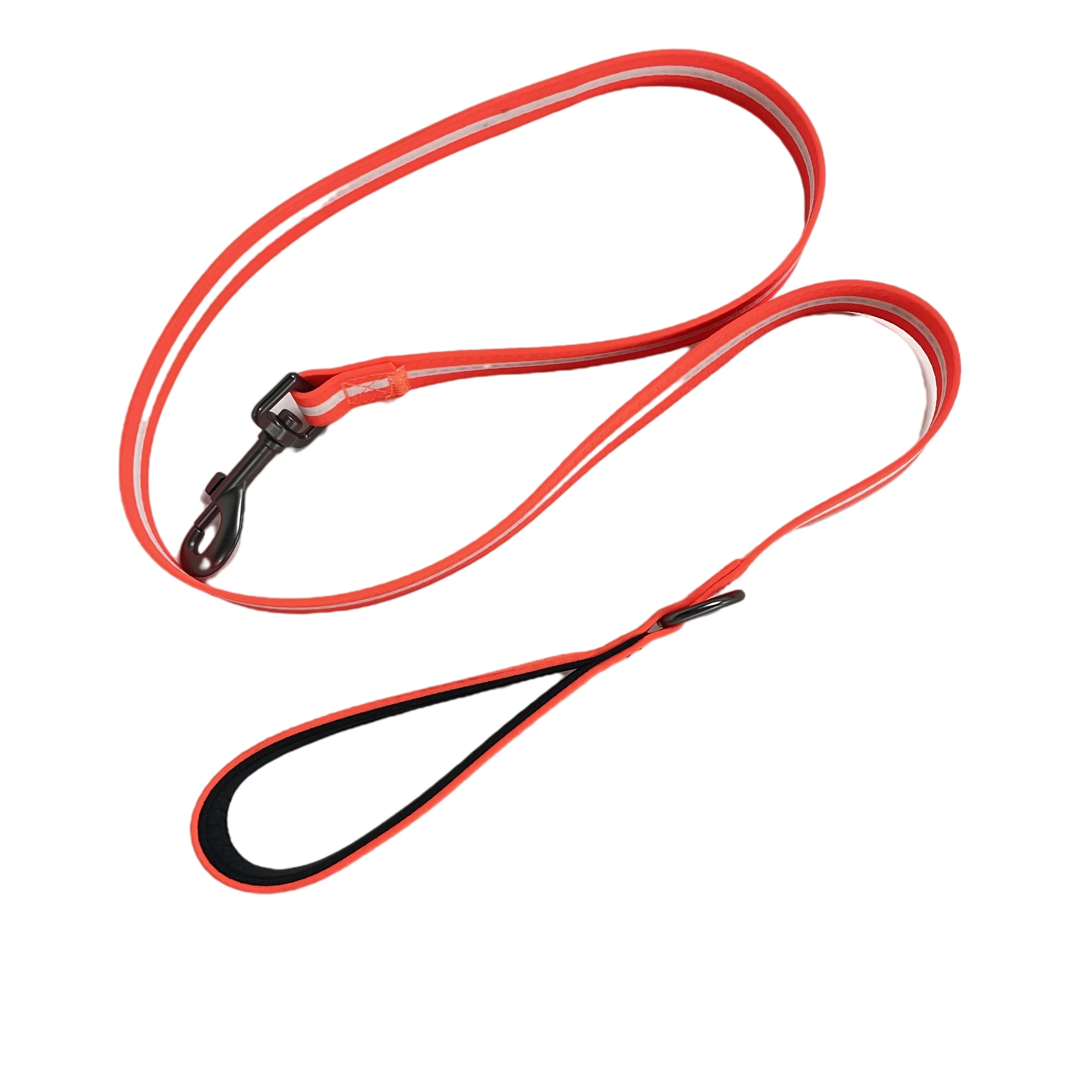 

Double-sided printed leather dog leash with stainless steel pull buckle, Green