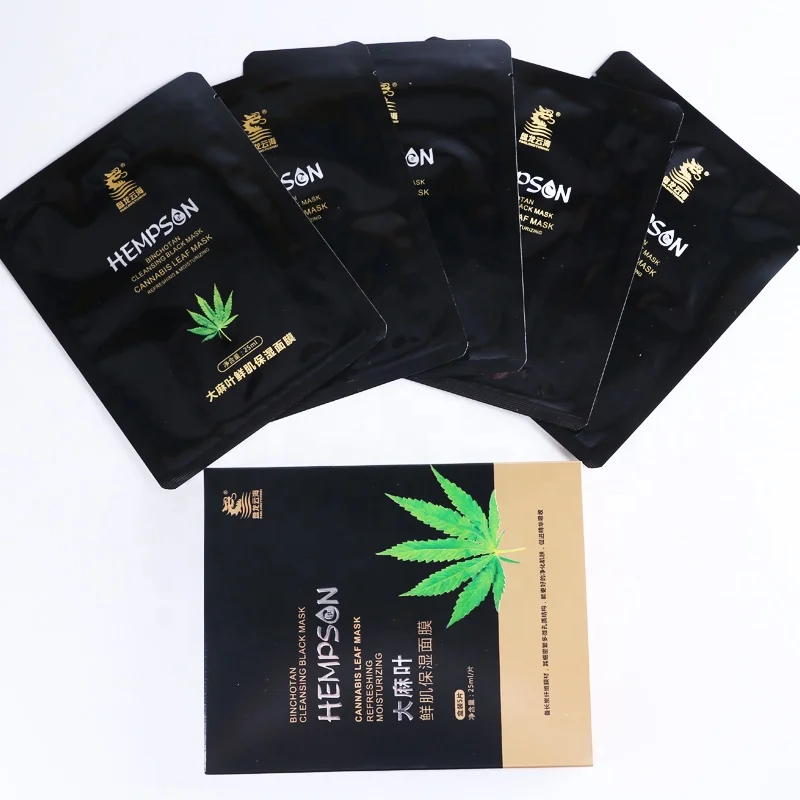 

Private label skin care Wholesale Pure Nature Hemp Face Wash Sheet, Black