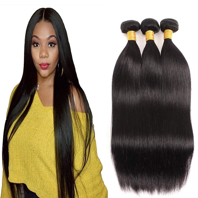 

Free sample virgin mink Brazilian human hair extension, 10A grade remy straight wave 100 human hair weave bundles with closure, Natural black;other colors are available