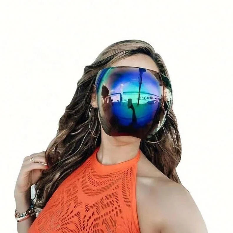 

Jhsport Colorful Large Lens Protective Face Glasses Dust Proof Facial Sunglasses, Multicolor