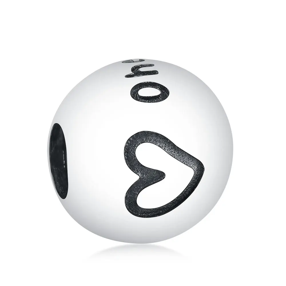 

Wholesale New 925 Sterling Silver Letter One Million Love Heart Round Beads Charms Fit Original Pandora Bracelet Jewelry