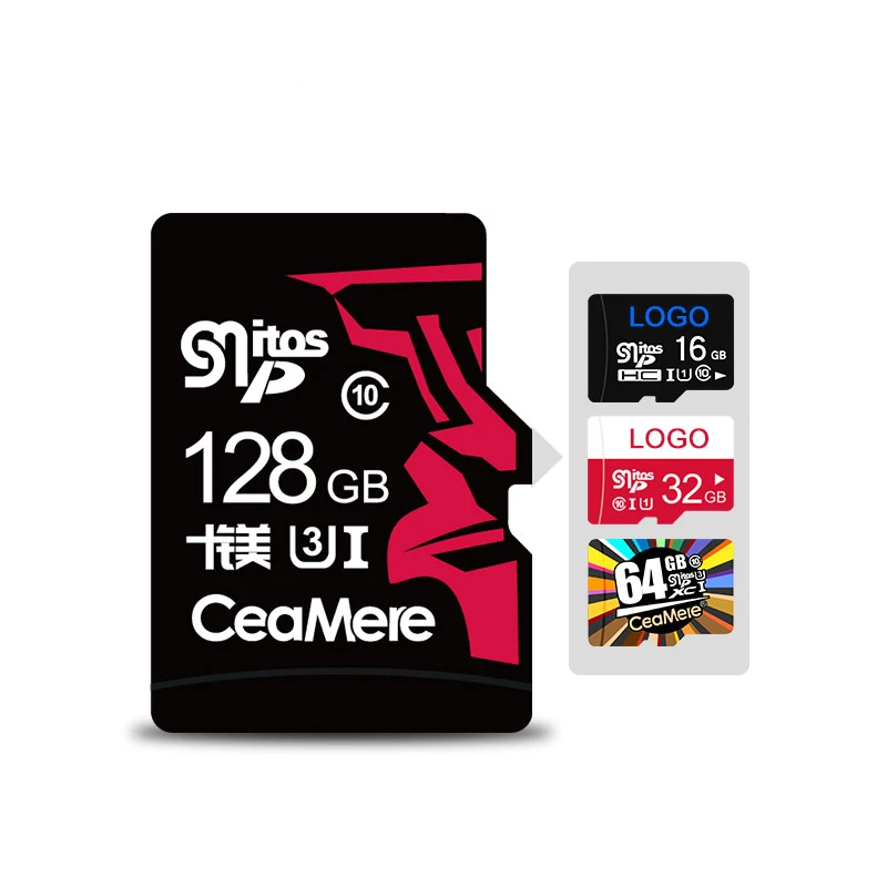 

Ceamere Wholesale Micro Memory TF card 128G 256GB 64GB Class10 U3 High Speed Full Actual Capacity 128GB Micro TF Storage Cards