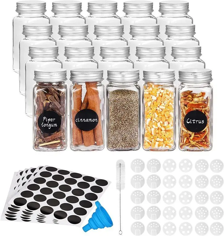 

wholesale pepper bottle container kitchen plastic seasoning spices jars and shaker spice bottle packaging with customized lid, Customized color acceptable