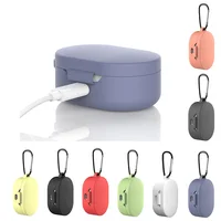 

Colorful silicone Case for Xiaomi AirDots with hook charge box earphones case for Redmi AirDots Silicone Protective Cover