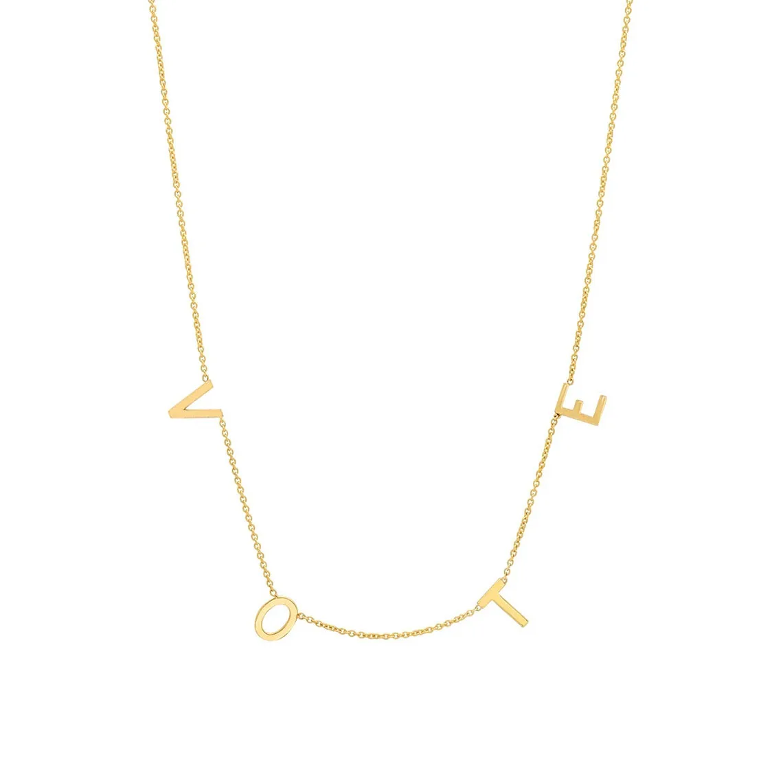 

Shangjie OEM Stainless steel custom necklace hip hop necklace custom letter small necklaces, Gold/sliver/rose gold