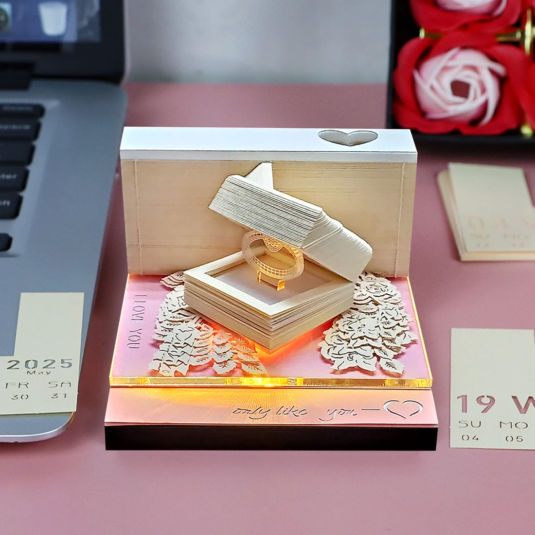 Hot Sale 3D Memo Pad Custom Calendar 2025 Ring Box Hary Potter Panda Kawaii Notepad Sticky Note Custom Logo Souvenirs Gift Items
