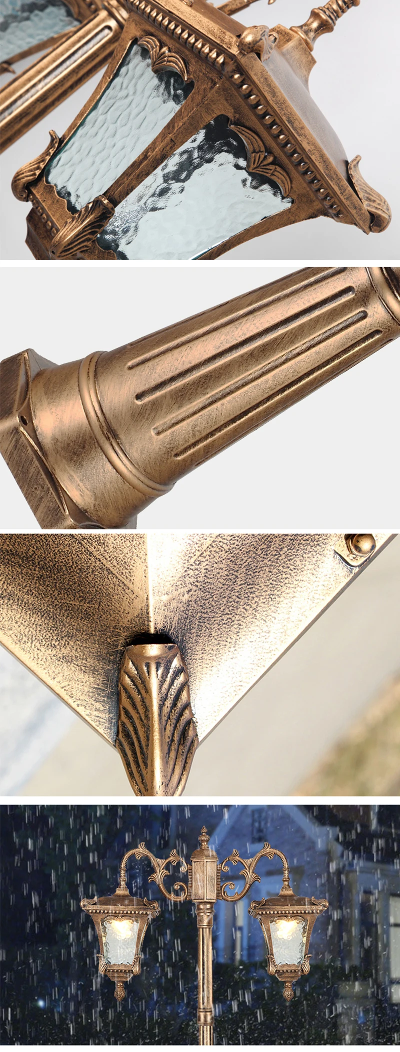 High Quality Aluminum Vintage Antique Standing Solar Powered Garden