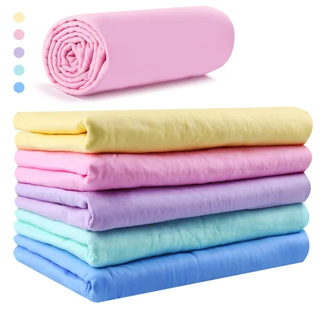 

Synthetic Chamois Cloth Absorbent PVA Drying Car Shammy Towel 17'' x 13', Yellow, pink, green, blue, etc